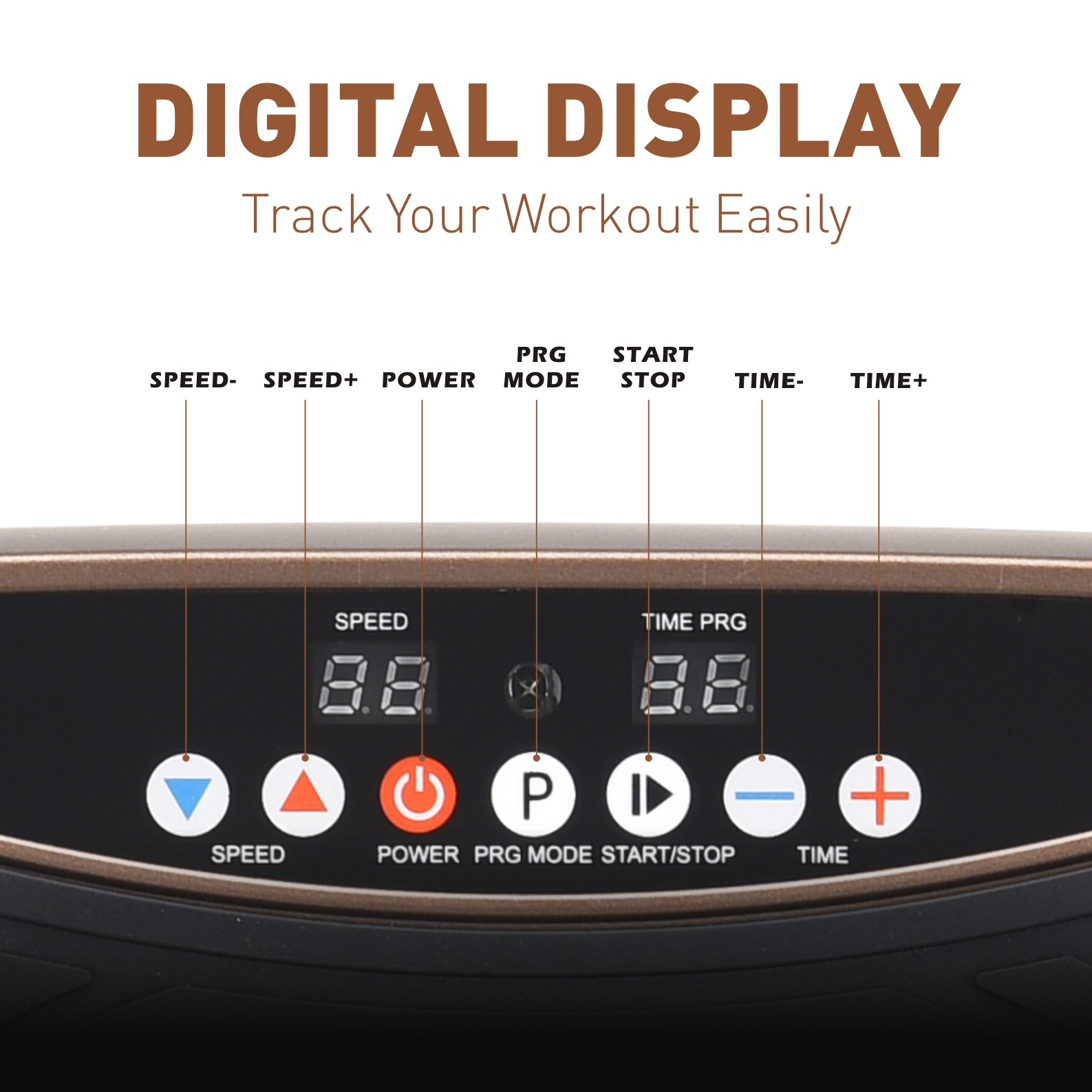 FITABS 3D Vibration Plate Exercise Machine - Brown