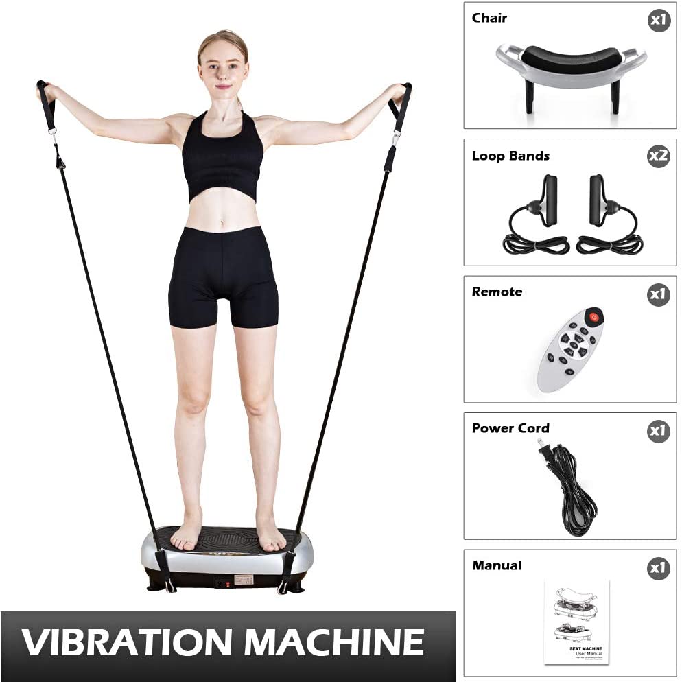 FITABS 3D Vibration Plate Exercise Machine - Silver