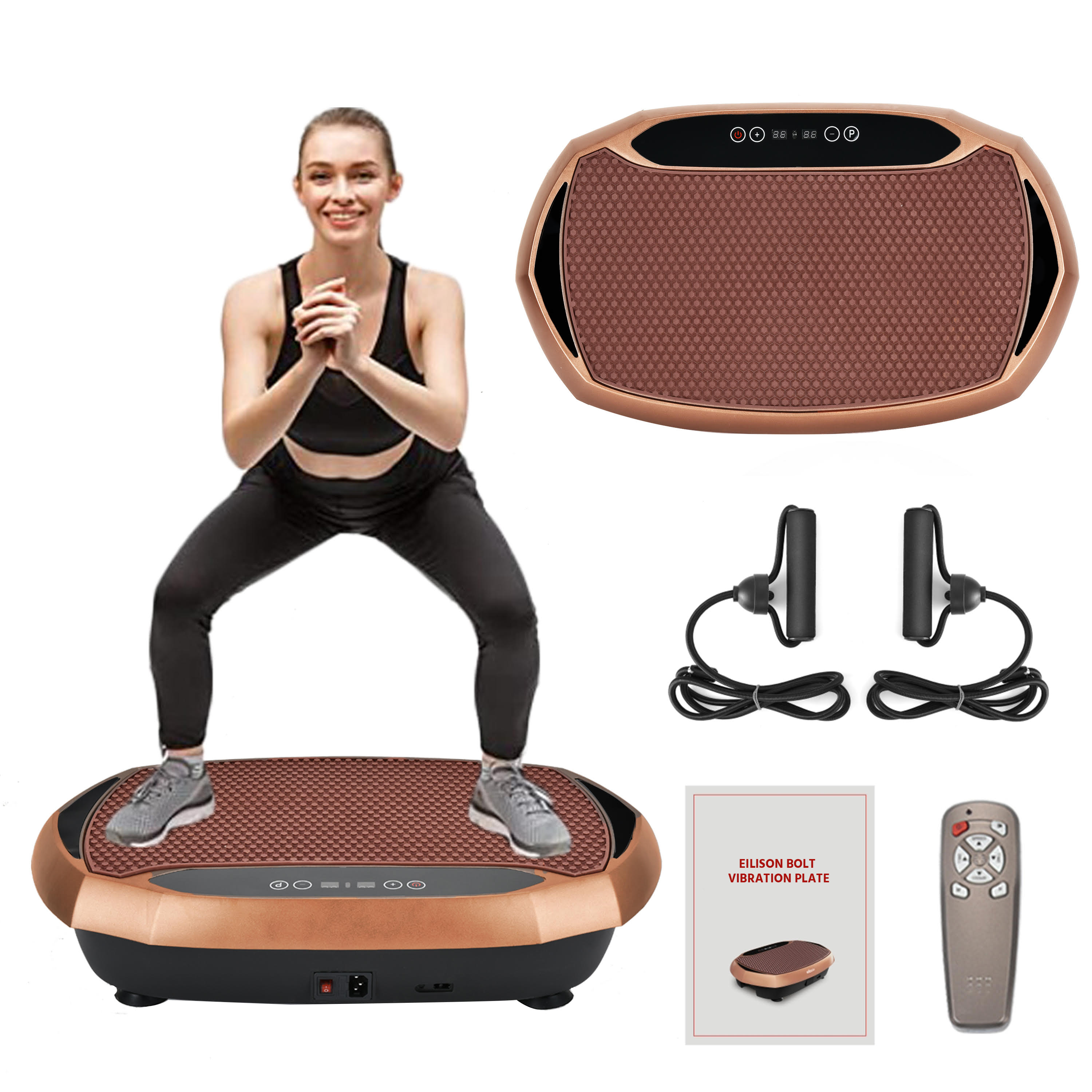 Bolt Vibration Plate Exercise Machine - Brown