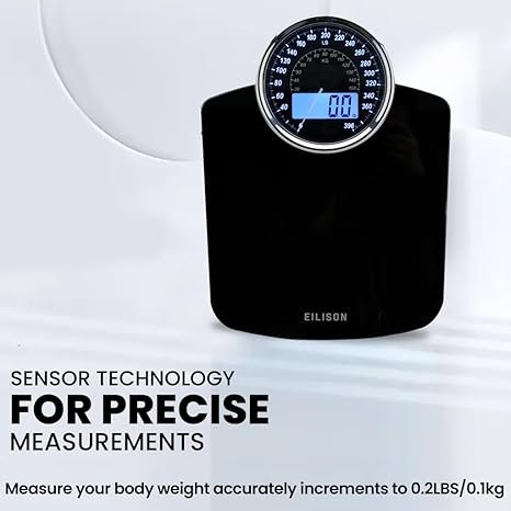 Highly Advance 2-in-1 Digital & Analog Weighing Scale Black