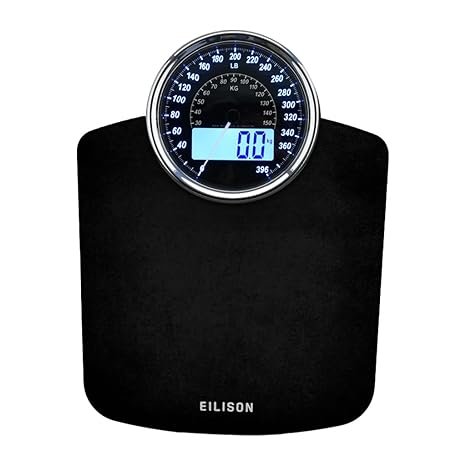 Highly Advance 2-in-1 Digital & Analog Weighing Scale Black