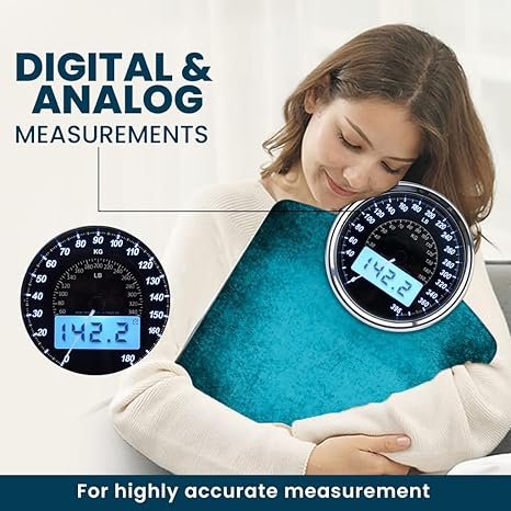 Highly Advance 2-in-1 Digital & Analog Weighing Scale Blue