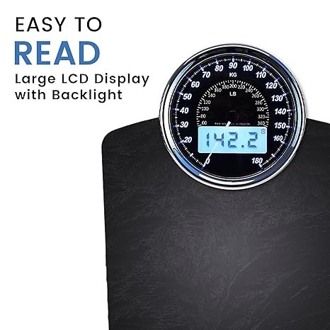 Highly Advance 2-in-1 Digital & Analog Weighing Scale New Black