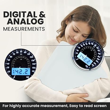 Highly Advance 2-in-1 Digital & Analog Weighing Scale Silver