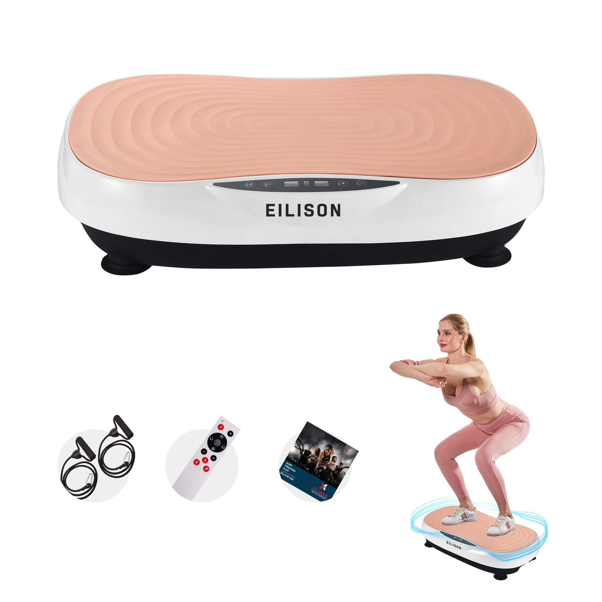 EILISON Glory Vibration Plate Exercise Machine(Glory Pink)