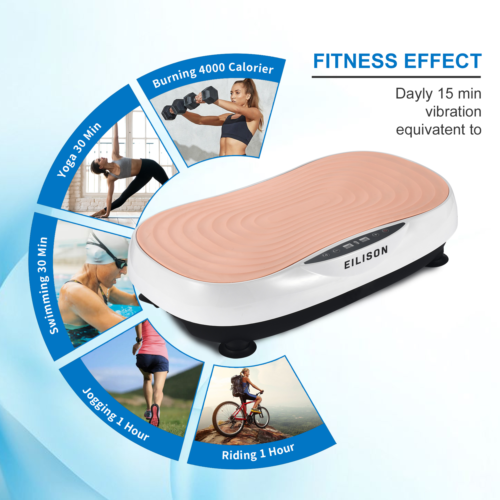 EILISON Glory Vibration Plate Exercise Machine(Glory Pink)