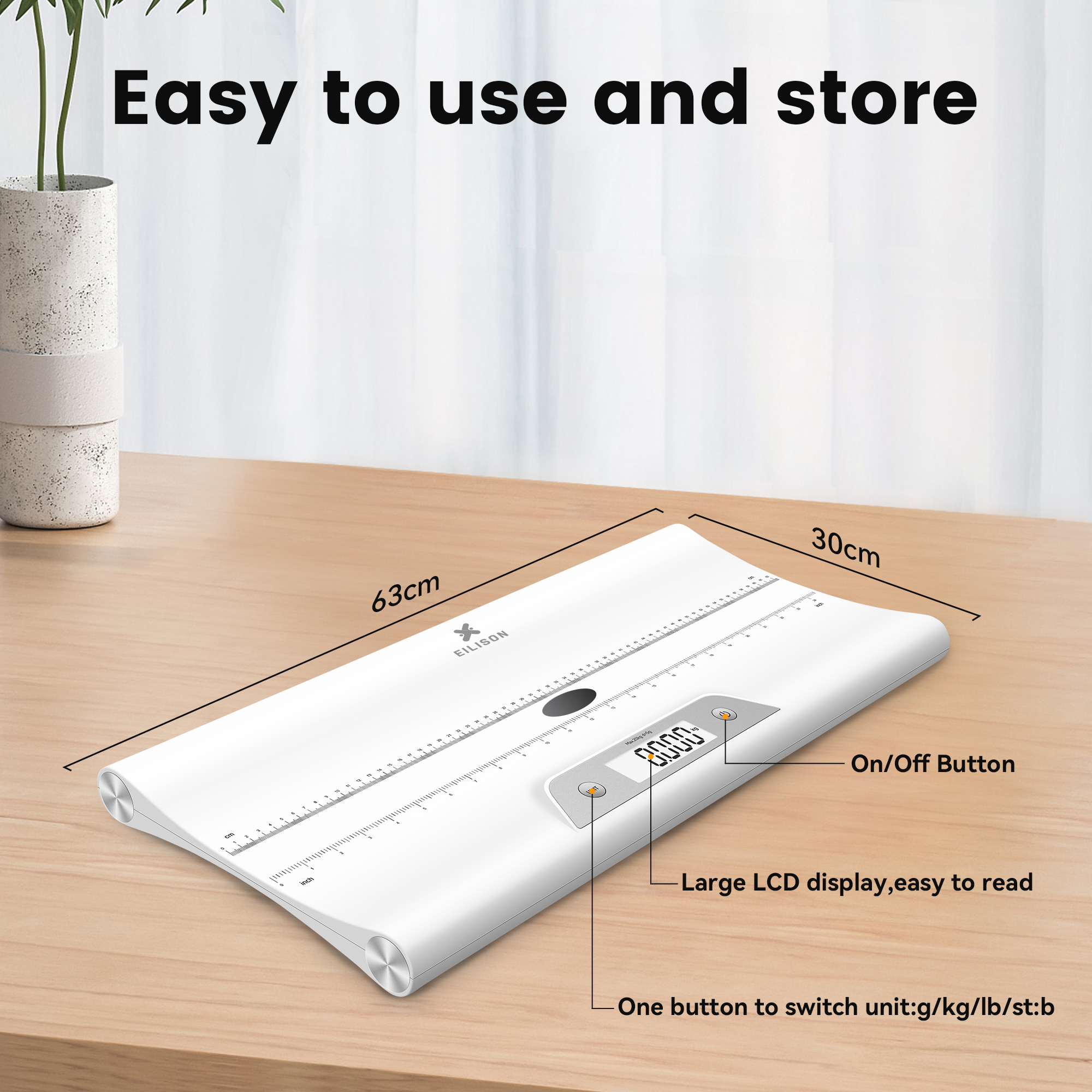 EILISON Baby Scale with Height Measuring - Digital Weight Scale