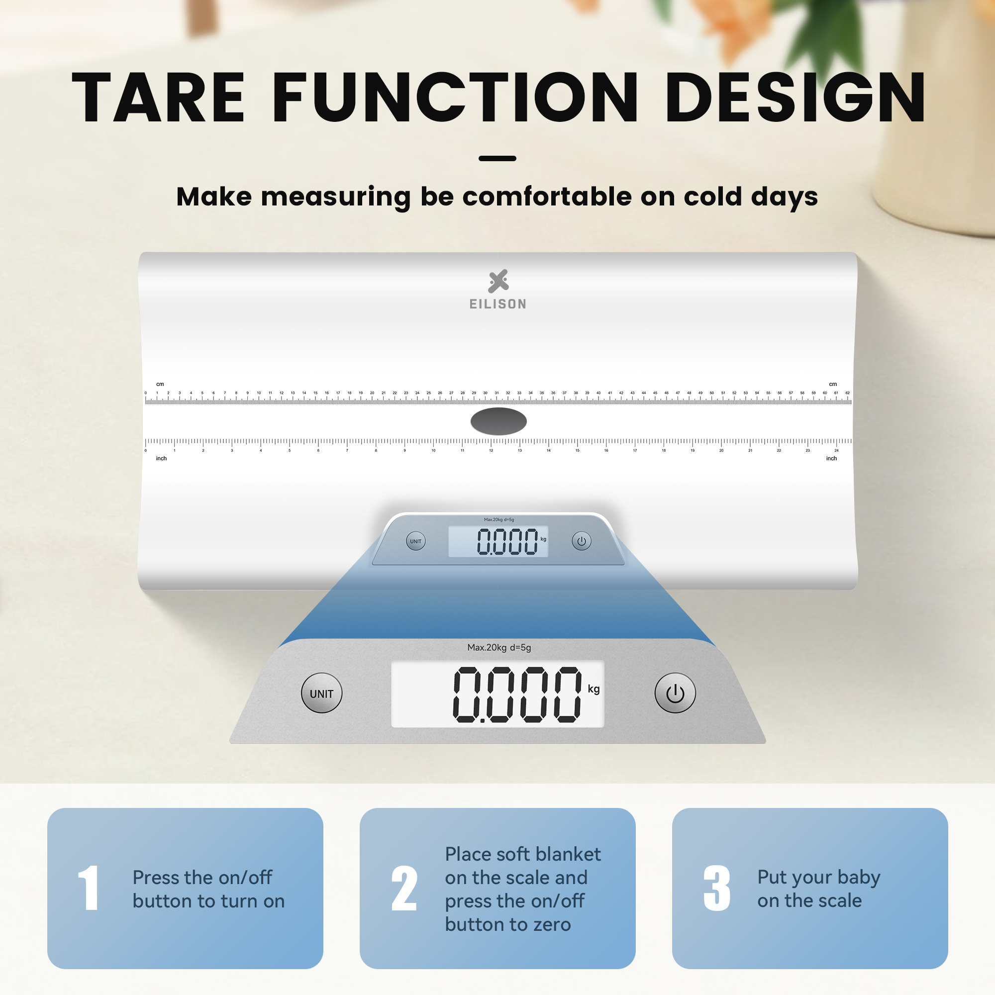 EILISON Baby Scale with Height Measuring - Digital Weight Scale