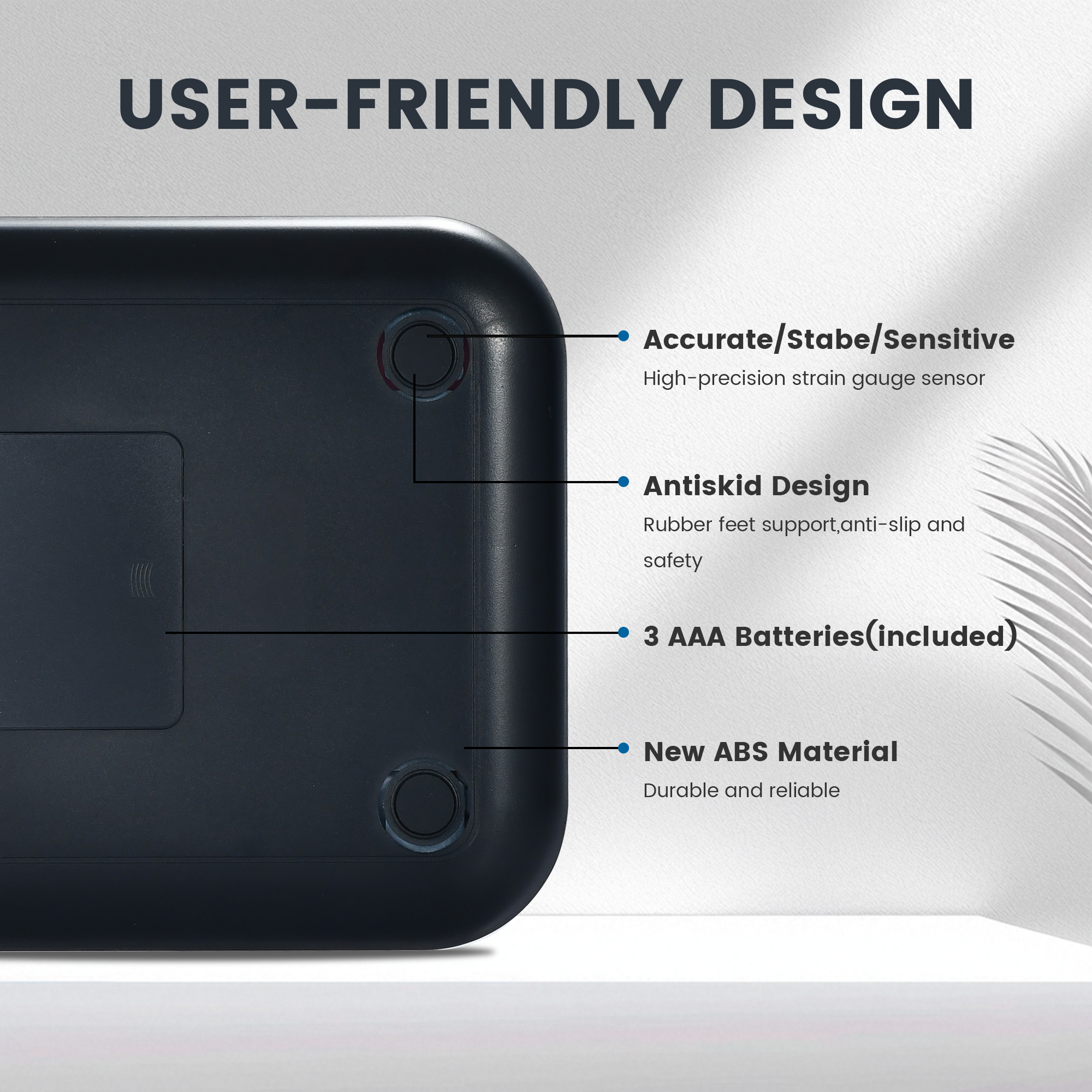 EILISON Smart Kitchen Scale with Bluetooth App, High-Precision Digital Food Scale for Baking (Black)