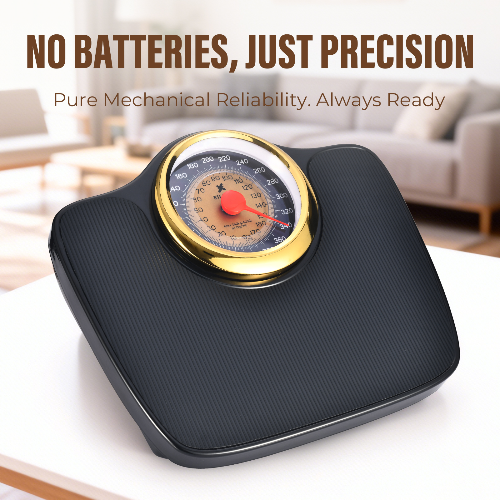 EILISON Mechanical Bathroom Scale for Home Use, Easy Read Analog Weight Scale with Large Display