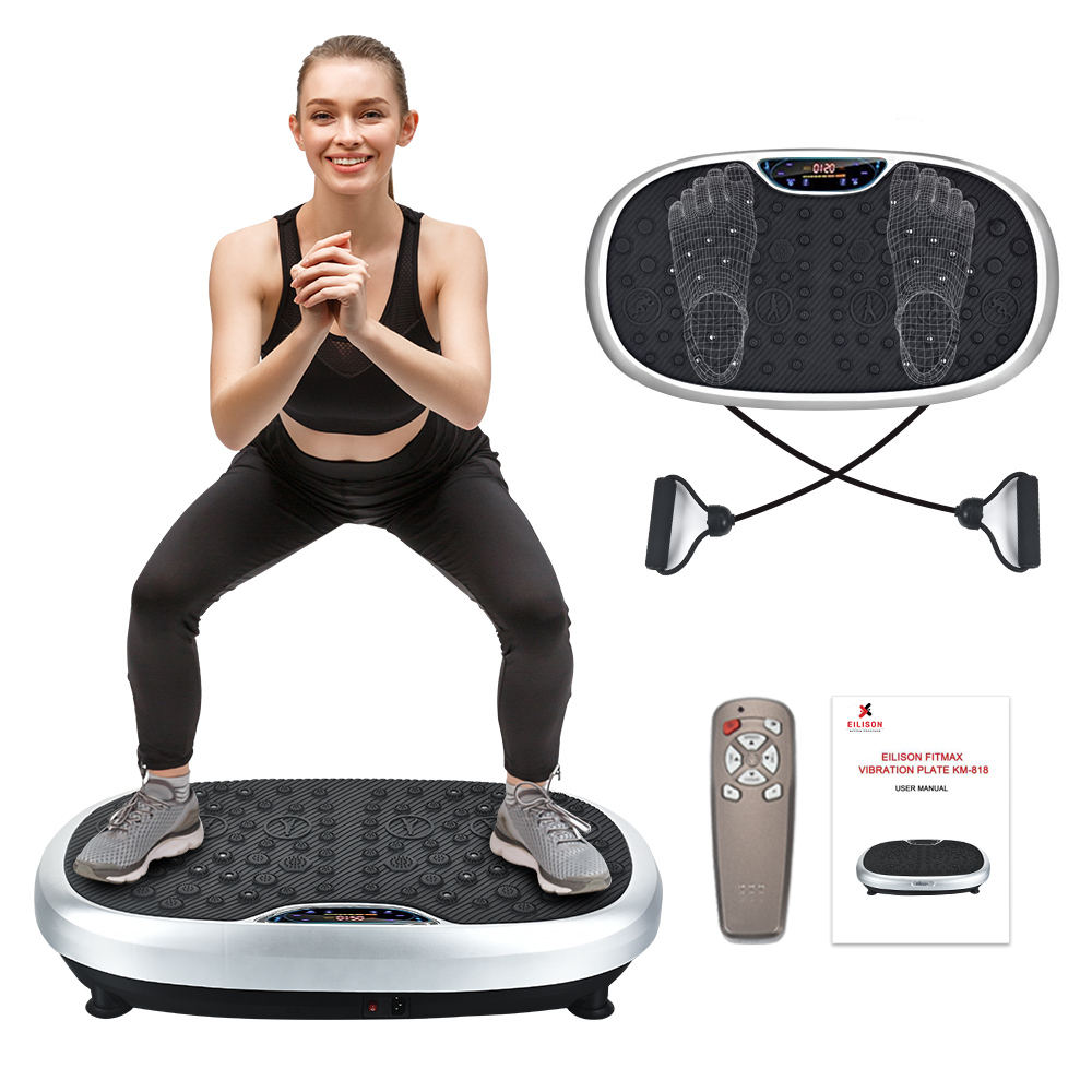 FitMax 3D XL Vibration Plate Exercise Machine Silver