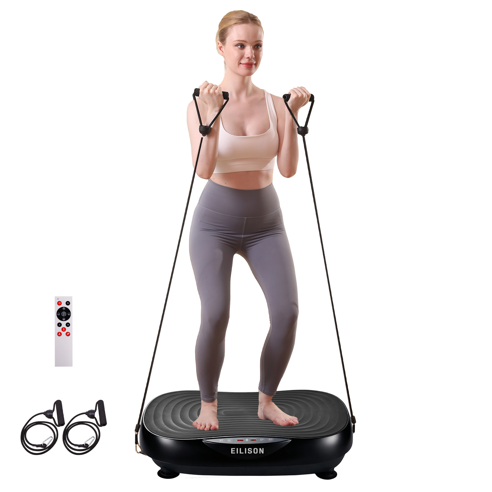 EILISON Glory Vibration Plate Exercise Machine - Lymphatic Drainage Whole Body Workout(Black)